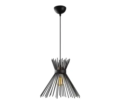 Svietidlá  Luster na lanku KIRPI 1xE27/40W/230V čierna 892OPV1410