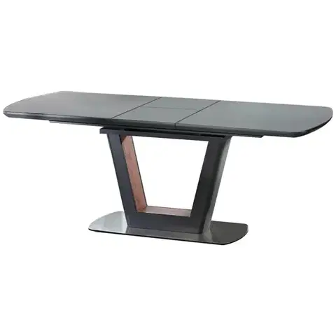Stoly v podkrovnom štýle Rozkladací stôl Bilotti 160/200x90cm Antracit Mat/Orech