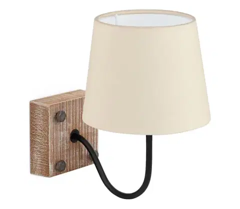 Svietidlá Eglo 32248 - Nástenné svietidlo 1xE14/40W/230V hnedá/béžová 32248
