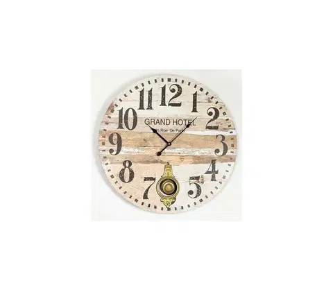Predlžovacie káble Eurolamp Nástenné hodiny 1xAA pr. 58,2 cm béžová 753-10058