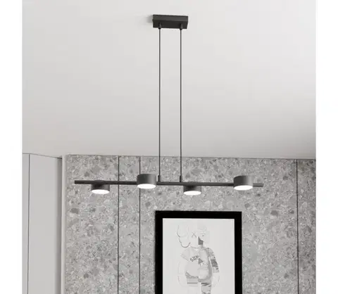Svietidlá EMIBIG Luster na lanku SORA 4xGX53/12W/230V čierna 1440/4