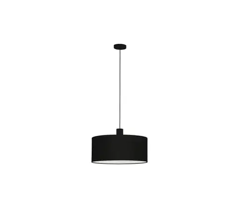 Svietidlá Eglo 33355 - Závesný luster AMANI na lanku 1xE27/60W/230V pr. 53 cm čierna 33355