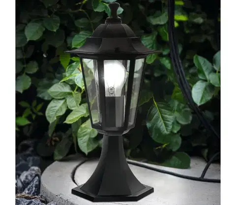 Záhradné lampy EGLO 22472 - Vonkajšia lampa LATERNA 4 1xE27/60W čierna IP44 22472