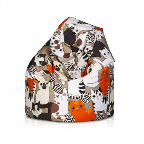 Sedacie vaky a kocky Sedací vak Sako Modern polyester TiaHome - Mačky