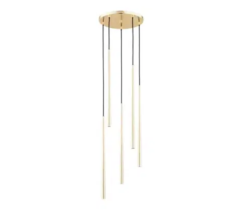 Svietidlá  Luster na lanku CARMEN 5xG9/40W/230V pr.30 cm zlatá 63144