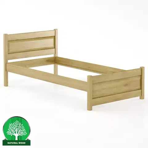 Drevené postele Posteľ buková LK120–100x200 rustikal