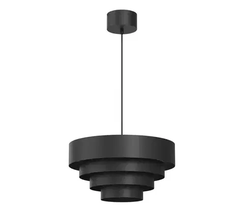 Svietidlá  Luster na lanku RINGS 1xE27/15W/230V čierna 3512