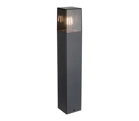 Záhradné lampy  Vonkajšia lampa 1xE27/40W/230V IP44 50 cm čierna/dymová OUTD. BOLL. LIGHT E27 XD 50 SQ