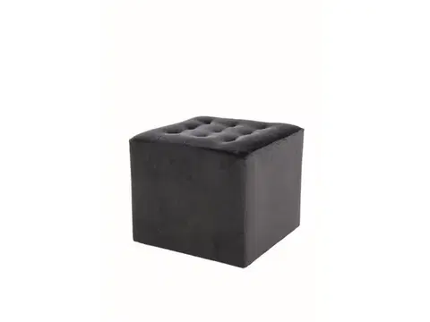 Taburetky do obývačky RORI čalúnená taburetka, Bluvel 19 - čierna