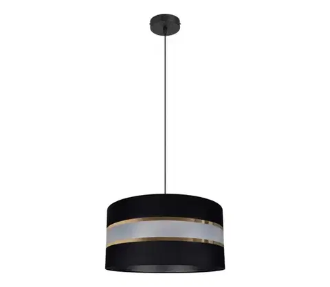 Svietidlá  Luster na lanku CORAL 1xE27/60W/230V čierna 0442