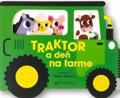 Leporelá, krabičky, puzzle knihy Traktor a deň na farme