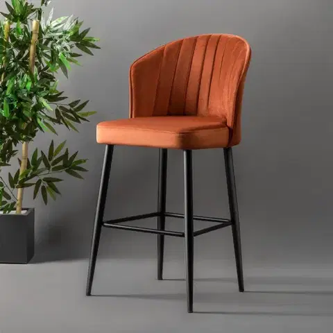 Barové stoličky Bar Stool Set (4 Pieces) Rubi - Tile Red