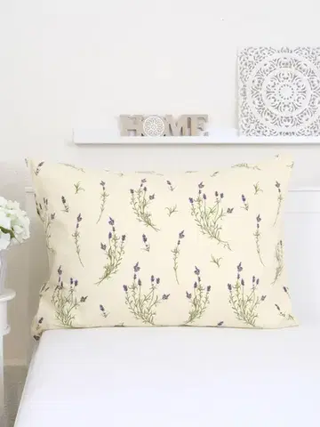 Dekoračné obliečky MKLozkoviny.sk Flanelová obliečka na vankúš 70 x 90 cm - Levandule 02-  -