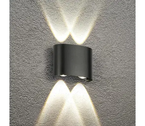 LED osvetlenie HÖFFTECH - LED Vonkajšie nástenné svietidlo UP&DOWN 4xLED/1W/230V IP65 14827