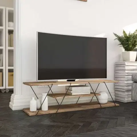 TV stolíky TV stolík Canaz v2 - Black, Walnut