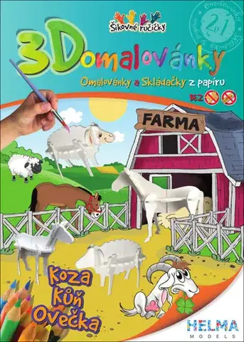 Pre deti a mládež - ostatné 3D omalovánky Farma