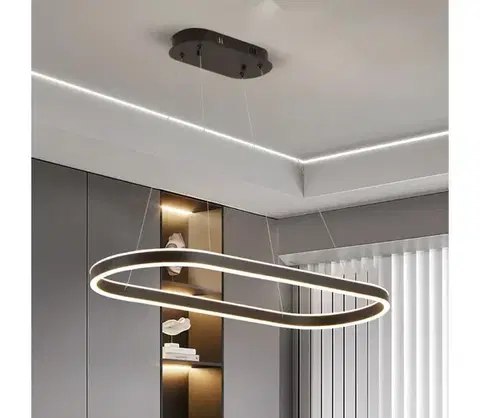 Svietidlá BRILAGI - LED luster na lanku PONDIE LED/43W/230V 80x30 cm čierna BRI465