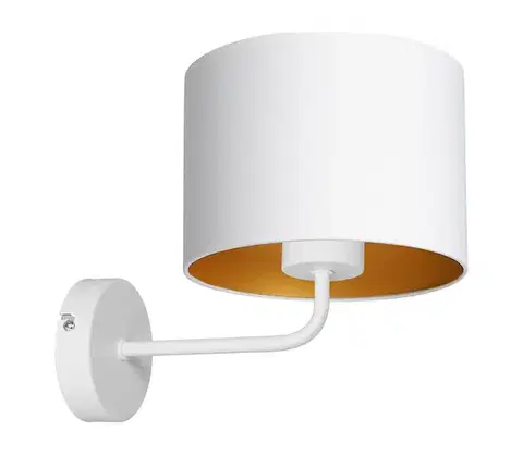 Svietidlá  Nástenná lampa ARDEN 1xE27/60W/230V biela/zlatá 3441