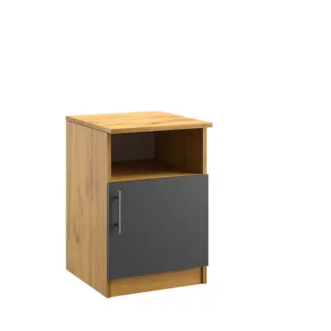 Komody a skrinky KANTOR KIT skrinka do kancelárie N01, antracit / dub Apalačský