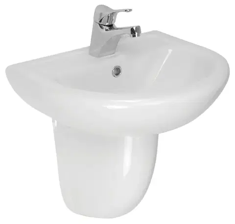 Umývadlá OLSEN SPA - Nástenné umývadlo COMPACT 60 - Polostĺp k umývadlu - Bez, Stĺp k umývadlu - Bez stĺpu OLKGKO05LVB01