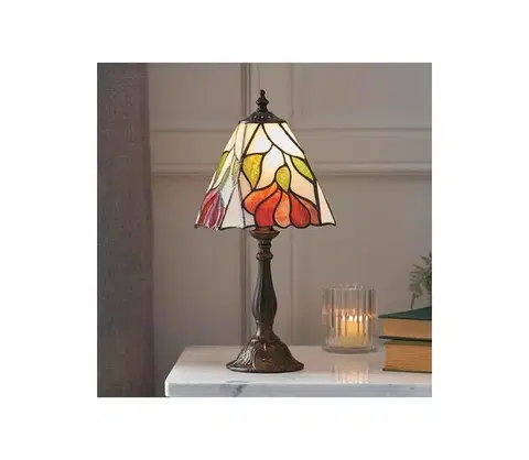 Lampy Endon 63963 - Stolná lampa Tiffany BOTANICA 1xE14/40W/230V, priemer 16 cm 63963