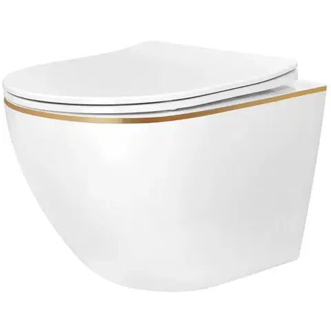 Záchody REA - Závesná WC misa Carlo Mini Tornado NF GOLD EDGE REA-C6806