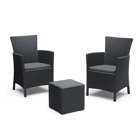 Záhradný nábytok KETER Balkónový set EYWA BOX | grafit