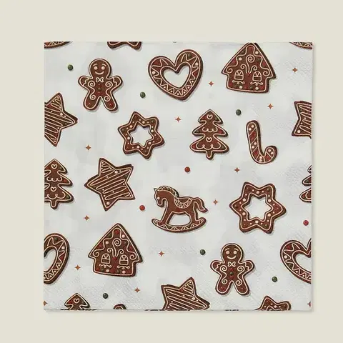 Stojany a držiaky na servítky Vianočné obrúsky Cookie II 20 szt.