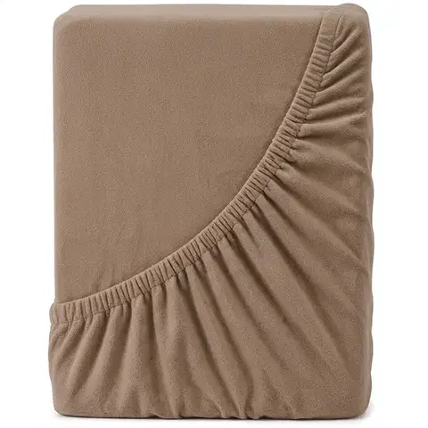 Plachty 4Home jersey prestieradlo Lycra orechová, 140 x 200 cm