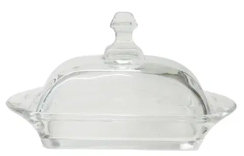 Dózy na potraviny MAKRO - Dóza na maslo sklenená 10,5x17x9cm