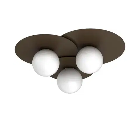 Svietidlá  Stropné svietidlo FLAT 3xE27/15W/230V 55x60 cm hnedá 9566