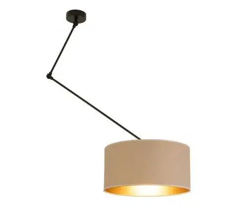 Svietidlá  LED Nastaviteľný luster na tyči GORTA 1xE27/60W/230V béžová/zlatá H0289