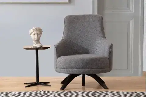 Kreslá Kreslo ušiak Kapri - Light Grey