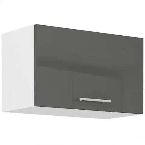 Kuchynské skrinky visiace Kuchynská skrinka Lara 60gu-36 1f Mdf sedá lesk