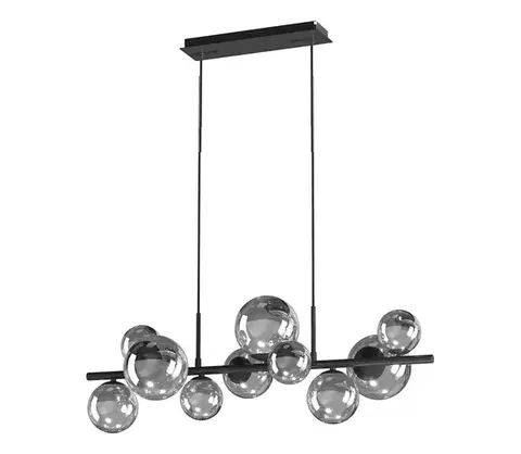 Svietidlá ONLI - Luster na lanku PALOMA 10xG9/3W/230V čierna/dymová 5084/SN