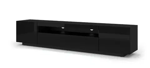 TV stolíky ArtBm TV stolík AURA 200 | čierny lesk