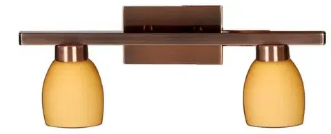 Stropná svetla Stropná lampa Dakota pásik 2X40W G9 medená