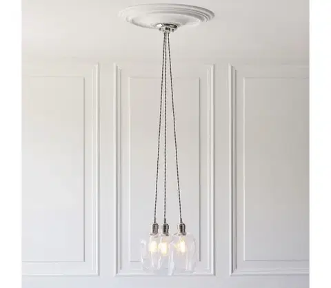 Svietidlá Endon 120644 - Luster na lanku 3xE27/10W/230V lesklý chróm 120644