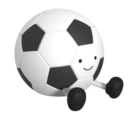 Lampy  LED dotyková dětská lampa FOOTBALL 2W/5V USB 1200 mAh biela/čierna 331755