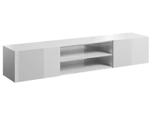 TV stolíky CAMA MEBLE Slide 200 K tv stolík biela / biely lesk