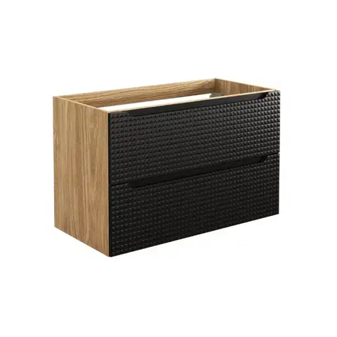 Skrinky do kúpeľne ArtCom Skrinka pod umývadlo LUXOR Black 82-90-2S | 90 cm
