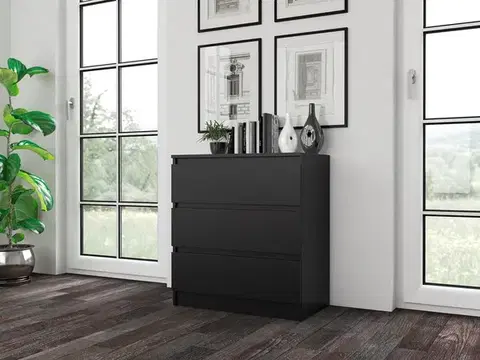 Komody a skrinky Zásuvková komoda WALMA M3, čierna
