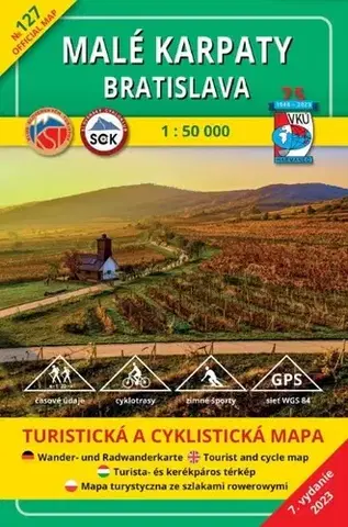 Turistika, skaly Malé Karpaty - Bratislava TM 127 - 1:50 000, 7. vydanie