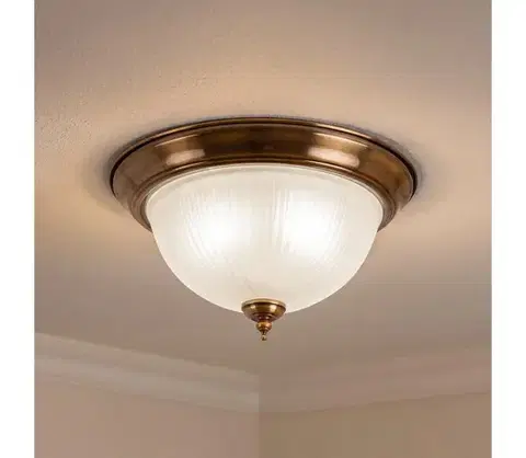Svietidlá Brilagi - Stropné svietidlo FRESCO 2xE27/40W/230V pr. 28 cm mosadz BRSX6002/2C-3-AB/FR