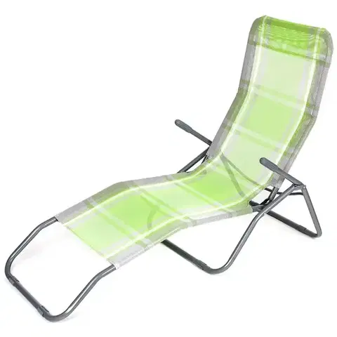 Záhradný nábytok Happy Green Plážové skladacie ležadlo kocka zelená