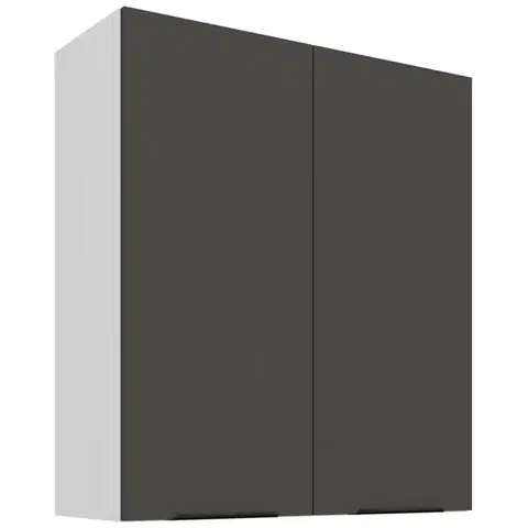 Kuchynské skrinky visiace Kuchynská skrinka Aria-GR/WH anti fingerprint 80G-90 2F