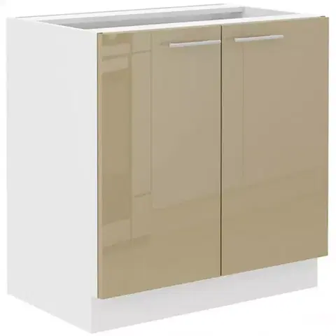 Kuchynské skrinky stojace Kuchynská skrinka Lara 80d 2f Bb Mdf Cappucino lesk
