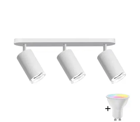 Svietidlá  LED RGBW stmievateľné kúpeľňové bodové svietidlo TURYN 3xGU10/4,8W/230V IP44 biela SA1910+3xAI2382
