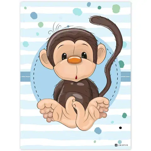 Obrazy do detskej izby Obraz s opičkou do detskej izbičky