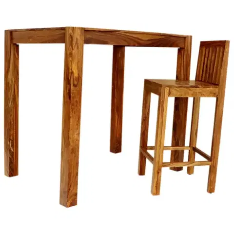 Jedálenské stoly Barový stôl 120x110x80 indický masív palisander
